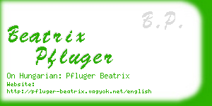 beatrix pfluger business card